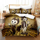 Laden Sie das Bild in den Galerie-Viewer, Cartoon Bendy und die Tintenmaschine Bettwäsche-Set Quilt Duvet Cover Bed Sets