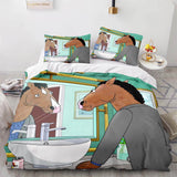 Laden Sie das Bild in den Galerie-Viewer, Cartoon BoJack Horseman Bettwäsche-Set Quilt Bettbezug Bettwäsche-Sets