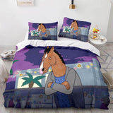 Laden Sie das Bild in den Galerie-Viewer, Cartoon BoJack Horseman Bettwäsche-Set Quilt Bettbezug Bettwäsche-Sets