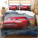 Laden Sie das Bild in den Galerie-Viewer, Cartoon Cars Cosplay Bettwäsche-Set Quilt Bettbezug Blätter Bett-Sets