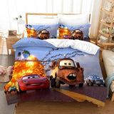 Laden Sie das Bild in den Galerie-Viewer, Cartoon Cars Cosplay Bettwäsche-Set Quilt Bettbezug Blätter Bett-Sets