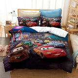 Laden Sie das Bild in den Galerie-Viewer, Cartoon Cars Cosplay Bettwäsche-Set Quilt Bettbezug Blätter Bett-Sets