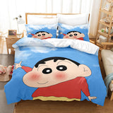 Laden Sie das Bild in den Galerie-Viewer, Cartoon Crayon Shin-chan Bettwäsche-Set UK Quilt Bettbezüge Bett-Sets