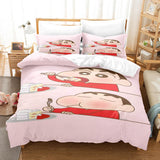 Laden Sie das Bild in den Galerie-Viewer, Cartoon Crayon Shin-chan Bettwäsche-Set UK Quilt Bettbezüge Bett-Sets