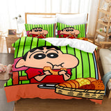 Laden Sie das Bild in den Galerie-Viewer, Cartoon Crayon Shin-chan Bettwäsche-Set UK Quilt Bettbezüge Bett-Sets