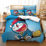 Laden Sie das Bild in den Galerie-Viewer, Cartoon Doraemon Cosplay Bettwäsche-Set Bettbezüge Bettwäsche-Sets