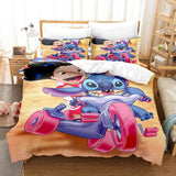 Laden Sie das Bild in den Galerie-Viewer, Cartoon Lilo und Stitch Cosplay Bettwäsche-Set Bettbezüge Bett-Sets