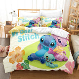 Laden Sie das Bild in den Galerie-Viewer, Cartoon Lilo und Stitch Cosplay Bettwäsche-Set Bettbezüge Bett-Sets