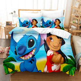 Laden Sie das Bild in den Galerie-Viewer, Cartoon Lilo und Stitch Cosplay Bettwäsche-Set Bettbezüge Bett-Sets