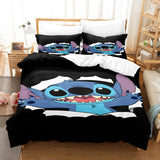 Laden Sie das Bild in den Galerie-Viewer, Cartoon Lilo und Stitch Cosplay Bettwäsche-Set Bettbezüge Bett-Sets