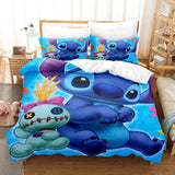 Laden Sie das Bild in den Galerie-Viewer, Cartoon Lilo und Stitch Cosplay Bettwäsche-Set Bettbezüge Bett-Sets