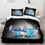 Laden Sie das Bild in den Galerie-Viewer, Cartoon Lilo und Stitch Cosplay Bettwäsche-Set Quilt Bettbezug Bett-Sets