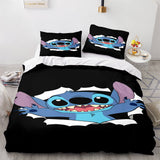 Laden Sie das Bild in den Galerie-Viewer, Cartoon Lilo und Stitch Cosplay Bettwäsche-Set Quilt Bettbezug Bett-Sets