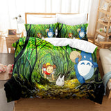 Laden Sie das Bild in den Galerie-Viewer, Cartoon MY NEIGHBOR TOTORO Bettwäsche-Set Bettbezug Steppbett-Sets