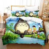 Laden Sie das Bild in den Galerie-Viewer, Cartoon MY NEIGHBOR TOTORO Bettwäsche-Set Bettbezug Steppbett-Sets