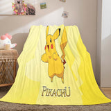 Laden Sie das Bild in den Galerie-Viewer, Cartoon Pokemon Pikachu Flanell Fleece Decke Überwurf Cosplay Decken