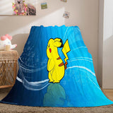 Laden Sie das Bild in den Galerie-Viewer, Cartoon Pokemon Pikachu Flanell Fleece Decke Überwurf Cosplay Decken