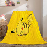 Laden Sie das Bild in den Galerie-Viewer, Cartoon Pokemon Pikachu Flanell Fleece Decke Überwurf Cosplay Decken