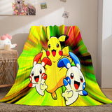 Laden Sie das Bild in den Galerie-Viewer, Cartoon Pokemon Pikachu Flanell Fleece Decke Überwurf Cosplay Decken