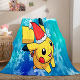Laden Sie das Bild in den Galerie-Viewer, Cartoon Pokemon Pikachu Flanell Fleece Decke Überwurf Cosplay Decken