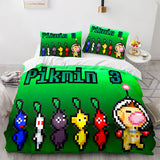 Laden Sie das Bild in den Galerie-Viewer, Cartoon Pikmin Cosplay Kinder Bettwäsche Set Quilt Bettbezüge Bettsets