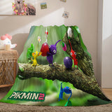 Laden Sie das Bild in den Galerie-Viewer, Cartoon Pikmin Cosplay Weiche Flanell-Fleece-Decke Überwurf-Steppdecke