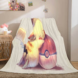 Laden Sie das Bild in den Galerie-Viewer, Cartoon Pokemon Pikachu Flanell Fleece Decke Überwurf Cosplay Decke