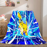 Laden Sie das Bild in den Galerie-Viewer, Cartoon Pokemon Pikachu Flanell Fleece Decke Überwurf Cosplay Decken