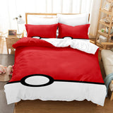 Laden Sie das Bild in den Galerie-Viewer, Cartoon Pokemon Pikachu UK Bettwäsche-Set Quilt Bettbezug Bett-Sets