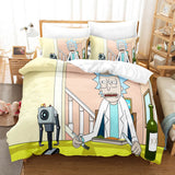 Laden Sie das Bild in den Galerie-Viewer, Cartoon Rick und Morty Cosplay Kinderbettwäsche-Set Bettbezüge Bettsets