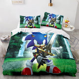 Laden Sie das Bild in den Galerie-Viewer, Cartoon Sonic The Hedgehog Bettwäsche-Set Bettbezug Bettwäsche-Sets