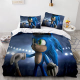 Laden Sie das Bild in den Galerie-Viewer, Cartoon Sonic The Hedgehog Cosplay Bettwäsche-Set Bettbezug Bett-Sets