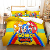 Laden Sie das Bild in den Galerie-Viewer, Cartoon Sonic The Hedgehog Cosplay Bettwäsche-Set Bettbezug Bett-Sets