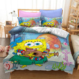 Laden Sie das Bild in den Galerie-Viewer, SpongeBob Schwammkopf Bettwäscheset Bettbezug Bettsets