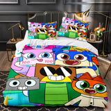 Laden Sie das Bild in den Galerie-Viewer, Cartoon Unikitty Bettwäsche-Set Quilt Bettbezug Bettwäsche-Sets für Kinder