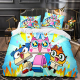 Laden Sie das Bild in den Galerie-Viewer, Cartoon Unikitty Bettwäsche-Set Quilt Bettbezug Bettwäsche-Sets für Kinder