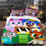 Laden Sie das Bild in den Galerie-Viewer, Cartoon Unikitty Bettwäsche-Set Quilt Bettbezug Bettwäsche-Sets für Kinder