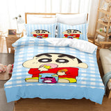 Laden Sie das Bild in den Galerie-Viewer, Crayon Shin-Chan Kinder-Bettwäsche-Set UK Quilt Bettbezug Bettwäsche-Sets