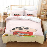 Laden Sie das Bild in den Galerie-Viewer, Crayon Shin-Chan Kinder-Bettwäsche-Set UK Quilt Bettbezug Bettwäsche-Sets