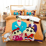 Laden Sie das Bild in den Galerie-Viewer, Crayon Shin-Chan Kinder-Bettwäsche-Set UK Quilt Bettbezug Bettwäsche-Sets