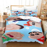 Laden Sie das Bild in den Galerie-Viewer, Crayon Shin-Chan Kinder-Bettwäsche-Set UK Quilt Bettbezug Bettwäsche-Sets