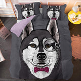 Laden Sie das Bild in den Galerie-Viewer, Bettwäsche-Set mit niedlichem Hund, Cartoon, Mops, Steppdecke, Bettbezüge, Bettwäsche-Sets