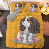 Laden Sie das Bild in den Galerie-Viewer, Bettwäsche-Set mit niedlichem Hund, Cartoon, Mops, Steppdecke, Bettbezüge, Bettwäsche-Sets
