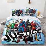 Laden Sie das Bild in den Galerie-Viewer, DC Justice League Bettwäsche-Set Überwurf Steppdecke Bettbezug Bettwäsche-Sets