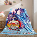 Laden Sie das Bild in den Galerie-Viewer, Anime Demon Slayer Flanell-Fleece-Decke Cosplay Wrap Nickerchen Quilt Decke