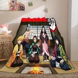 Laden Sie das Bild in den Galerie-Viewer, Demon Slayer Cosplay Flanell-Fleece-Decke, Nickerchen-Steppdecke