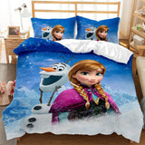 Laden Sie das Bild in den Galerie-Viewer, Disney Frozen 2 Cosplay Bettwäsche-Set Quilt Bettbezug Bettwäsche-Sets