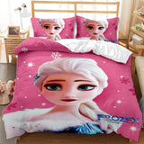 Laden Sie das Bild in den Galerie-Viewer, Disney Frozen 2 Cosplay Bettwäsche-Set Quilt Bettbezug Bettwäsche-Sets