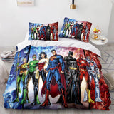 Laden Sie das Bild in den Galerie-Viewer, Disney Justice League Bettwäsche-Set Quilt Bettbezug Überwurf Bettwäsche-Sets