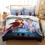 Laden Sie das Bild in den Galerie-Viewer, Frozen 2 Elsa Anna Bettwäsche-Set Quilt Bettbezüge Bettwäsche-Sets